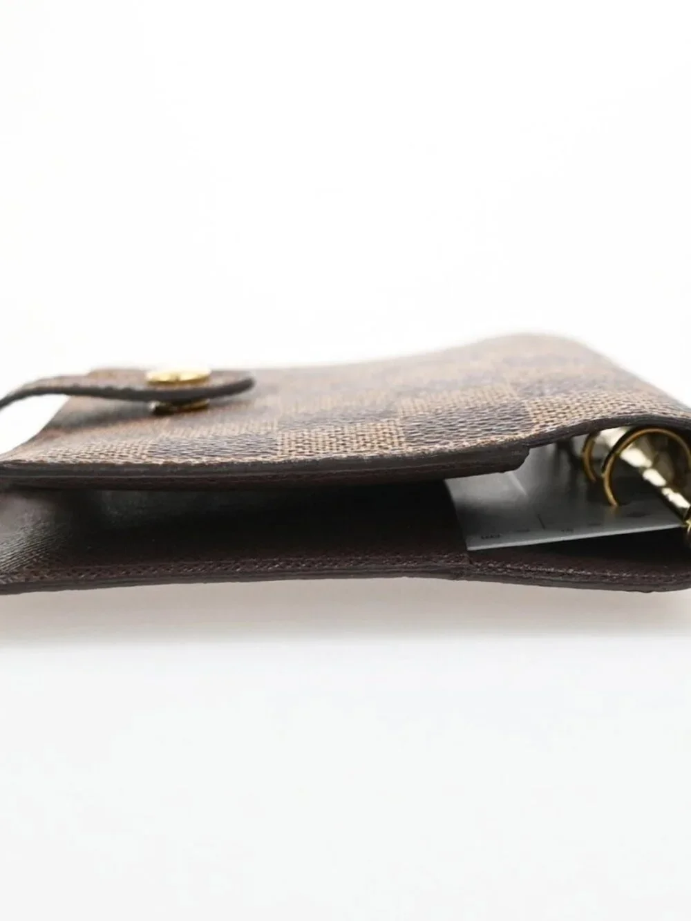 LOUIS VUITTON Agenda PM Cover Damier Ebene Leather Brown Spain